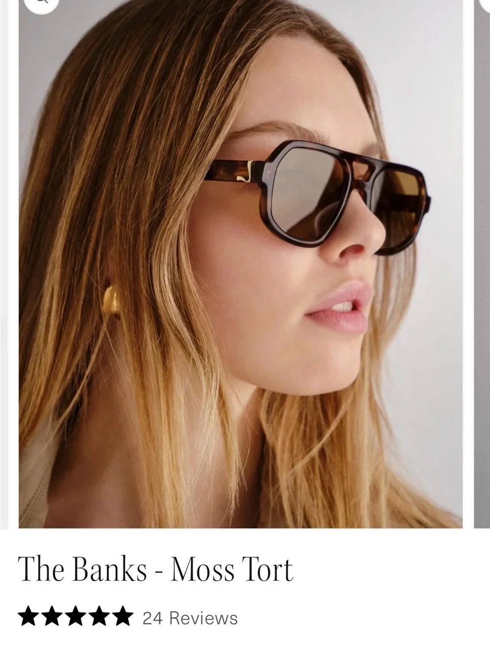Luv Lou “The Banks” Aviator Sunglasses in Moss Tort